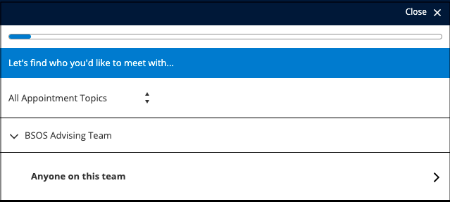 All appointment topics
