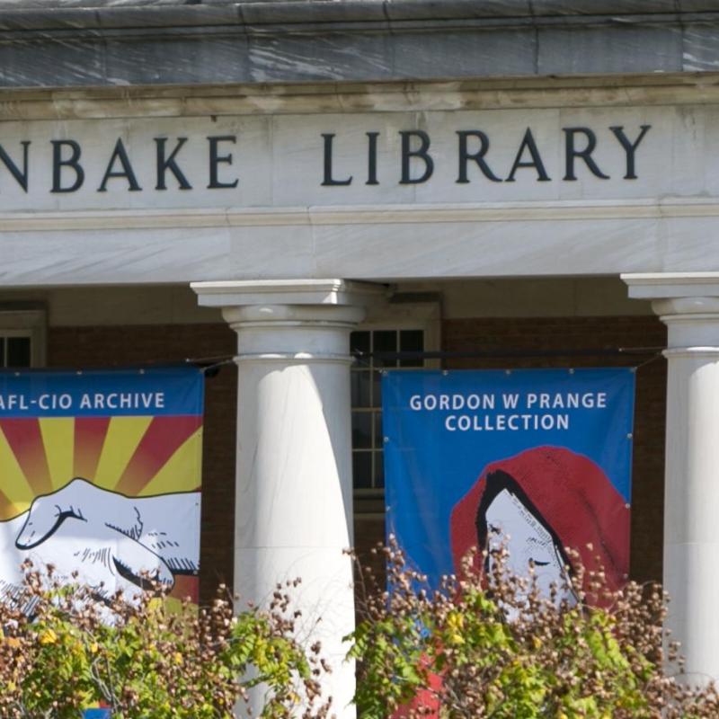 Front of Hornbake Library